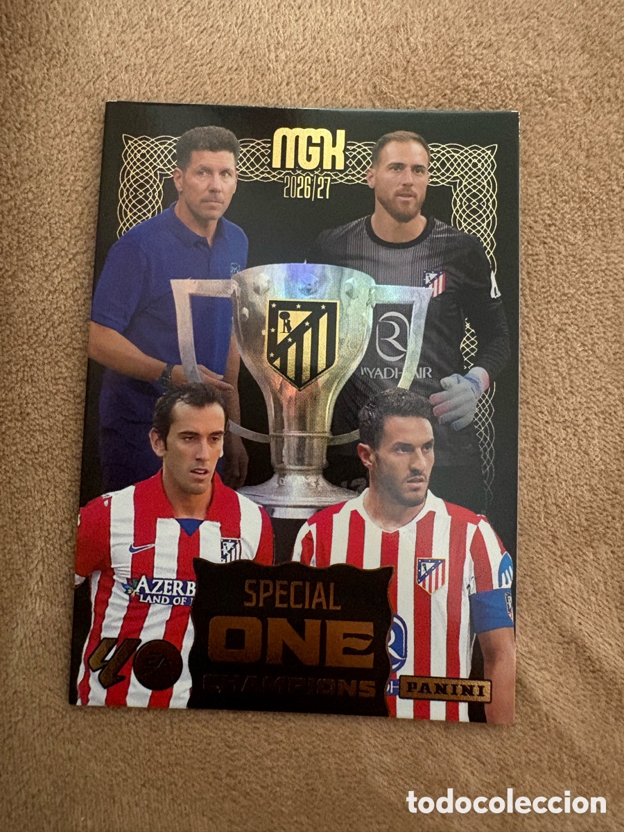 Cromos de f&uacute;tbol: ATLETICO DE MADRID SPECIAL ONE CHAMPIONS OBLAK SIMEONE KOKE GODIN ⚽ MEGACRACKS LIGA 2026 2027 26 27⚽