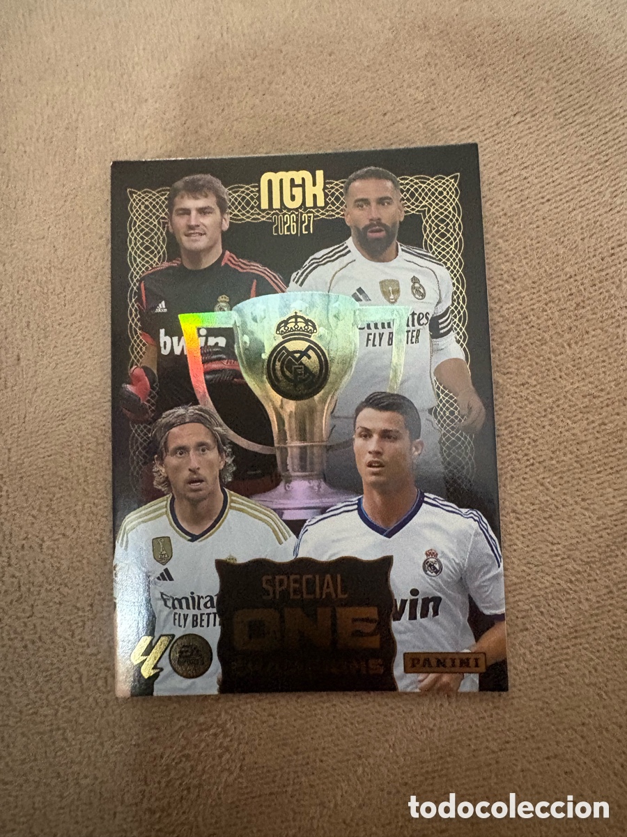 Cromos de f&uacute;tbol: REAL MADRID SPECIAL ONE CHAMPIONS MODRIC RONALDO CASILLAS CARVAJAL⚽ MEGACRACKS LIGA 2026 2027 26 27⚽