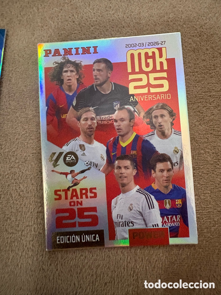 Cromos de f&uacute;tbol: MEGACRACKS 25 ANIVERSARIO POWER 2026 2027 CRISTIANO MESSI 26 27