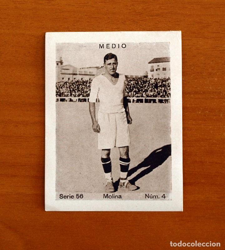 Fu&szlig;ball-Sticker: Valencia - N&ordm; 4, Molina, serie 56 - Cup&oacute;n Peninsular 1932-1933, 32-33 - Nunca Pegado