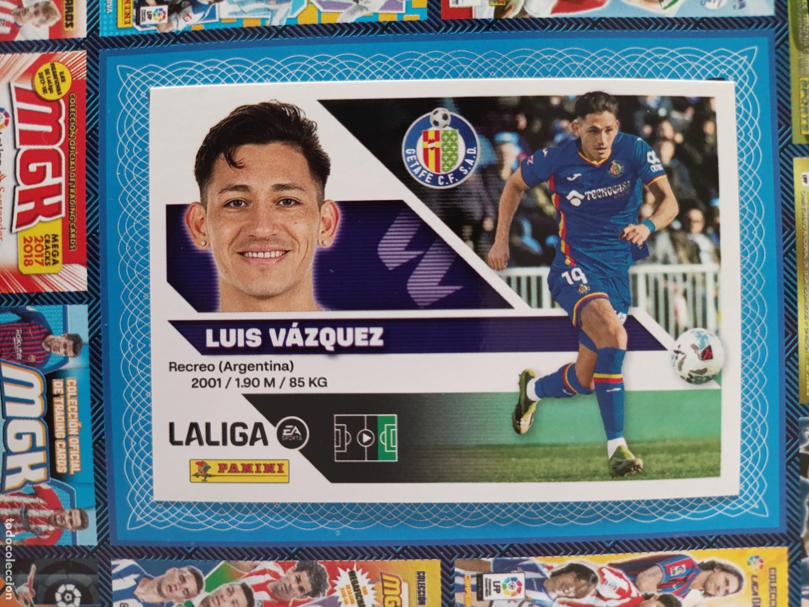 Cromos de f&uacute;tbol: LIGA ESTE 2026 2027 GETAFE N&ordm; 19 LUIS V&Agrave;ZQUEZ