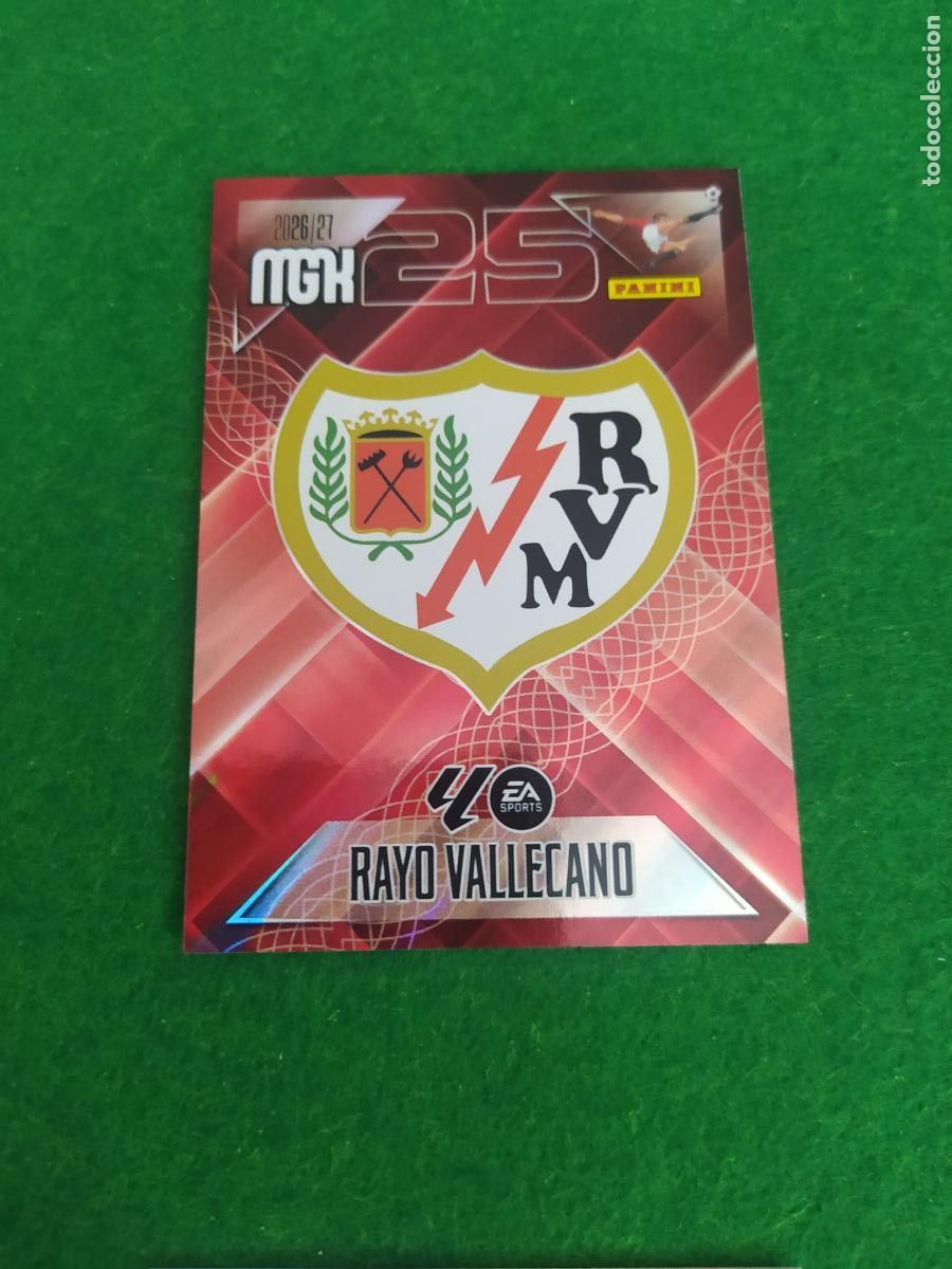 Cromos de f&uacute;tbol: MEGACRACKS 2026 2027 MGK 26 27 NUEVO - RAYO VALLECANO N&ordm; 289 ESCUDO
