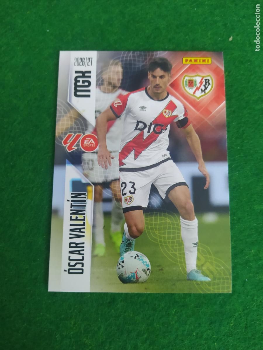 Cromos de f&uacute;tbol: MEGACRACKS 2026 2027 MGK 26 27 NUEVO - RAYO VALLECANO N&ordm; 300 OSCAR VALENTIN