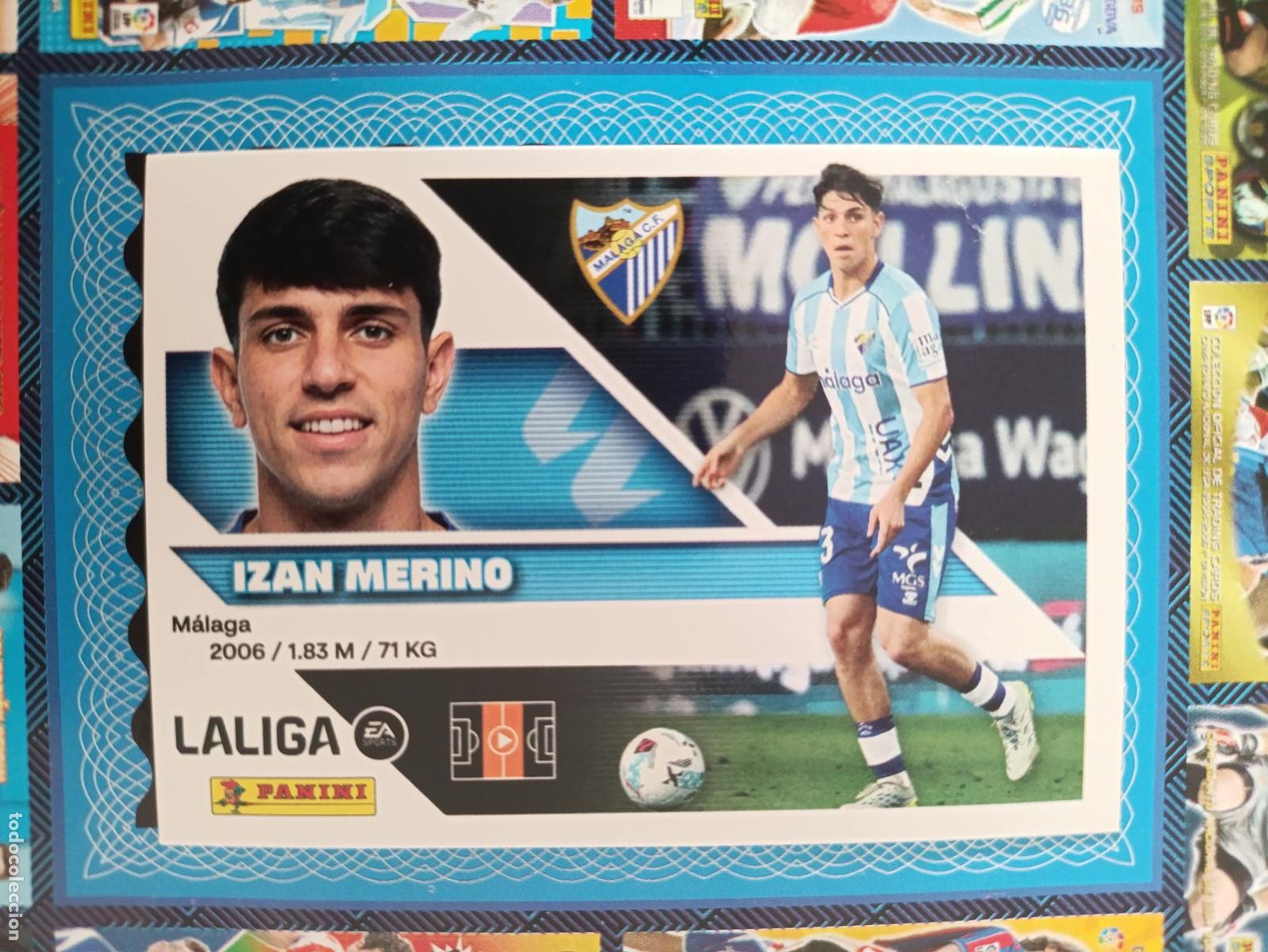 Cromos de f&uacute;tbol: LIGA ESTE 2026 2027 M&Aacute;LAGA CF N&ordm; 11 IZAN MERINO