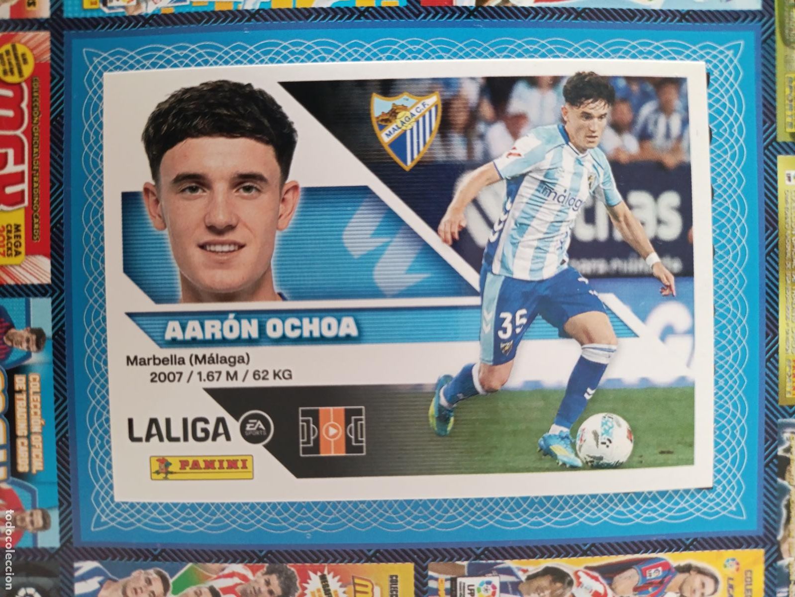 Cromos de f&uacute;tbol: LIGA ESTE 2026 2027 M&Aacute;LAGA CF N&ordm; 15 AAR&Oacute;N OCHOA