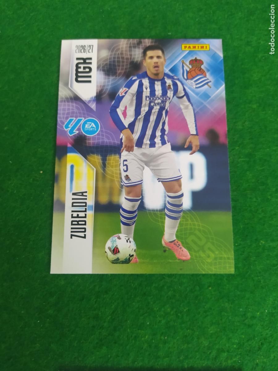 Fu&szlig;ball-Sticker: MEGACRACKS 2026 2027 MGK 26 27 NUEVO - REAL SOCIEDAD N&ordm; 312 ZUBELDIA