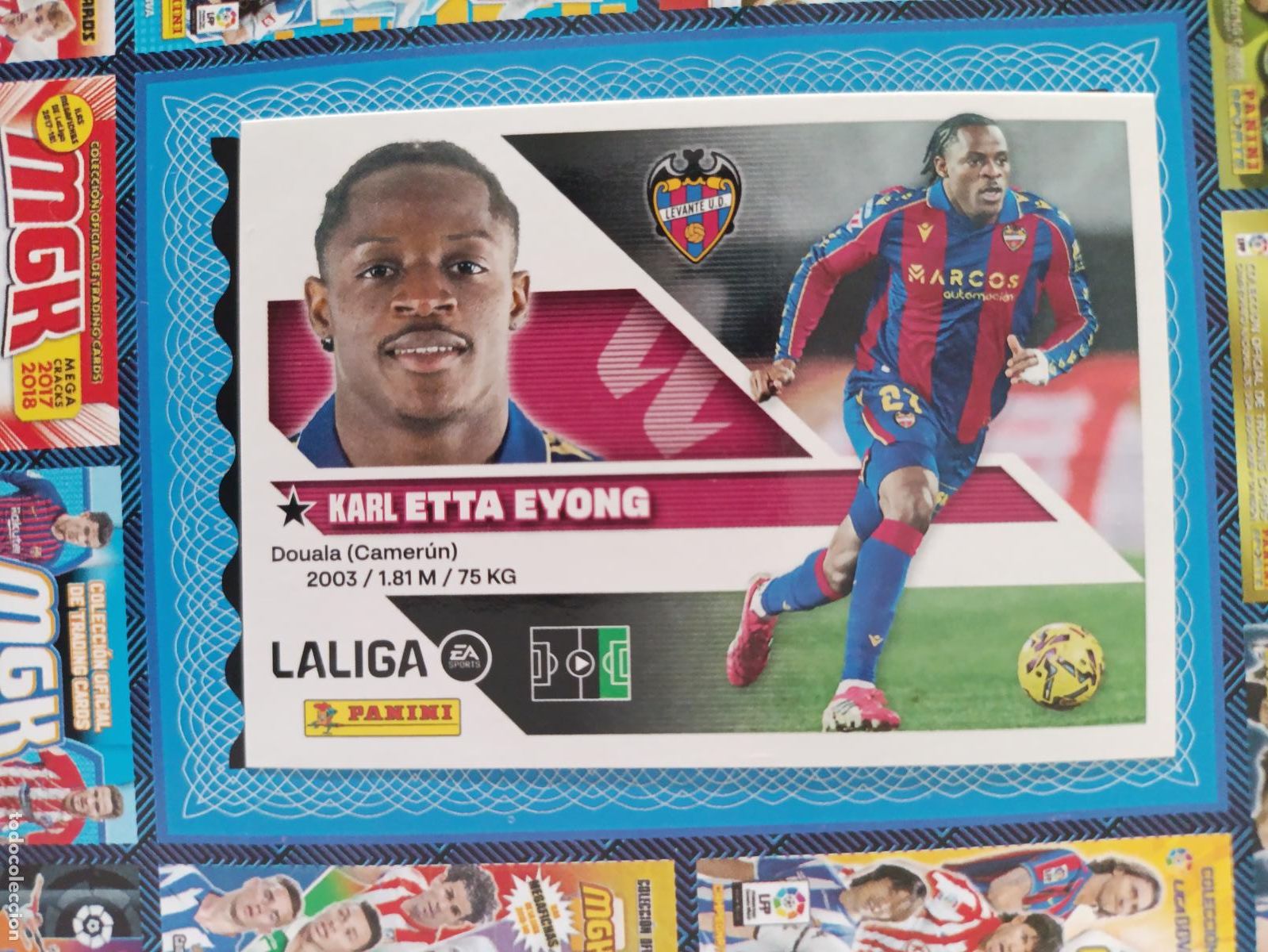 Football Stickers: LIGA ESTE 2026 2027 LEVANTE UD N&ordm; 19 ETTA EYONG