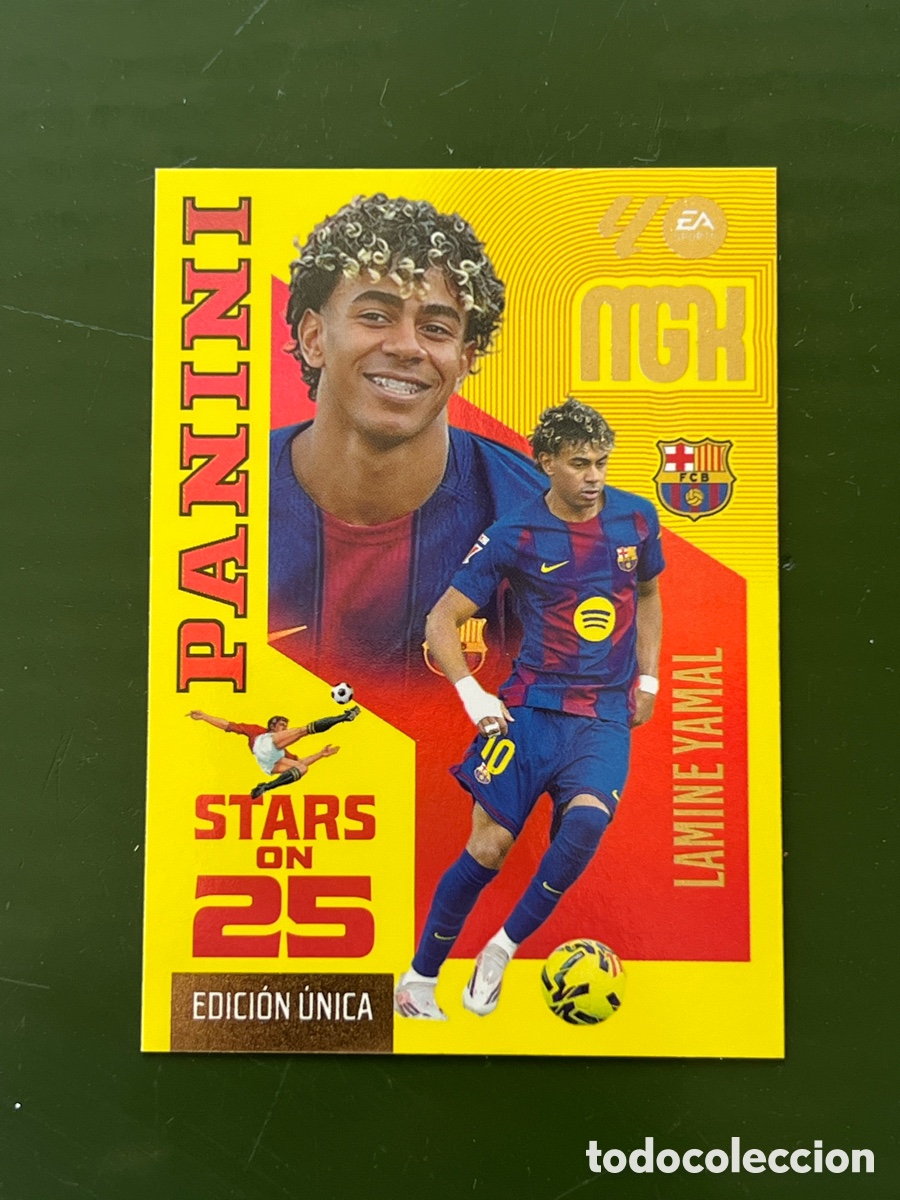 Cromos de f&uacute;tbol: N449 Lamine yamal Stars on 25 Edici&oacute;n &uacute;nico megacracks 2026/27