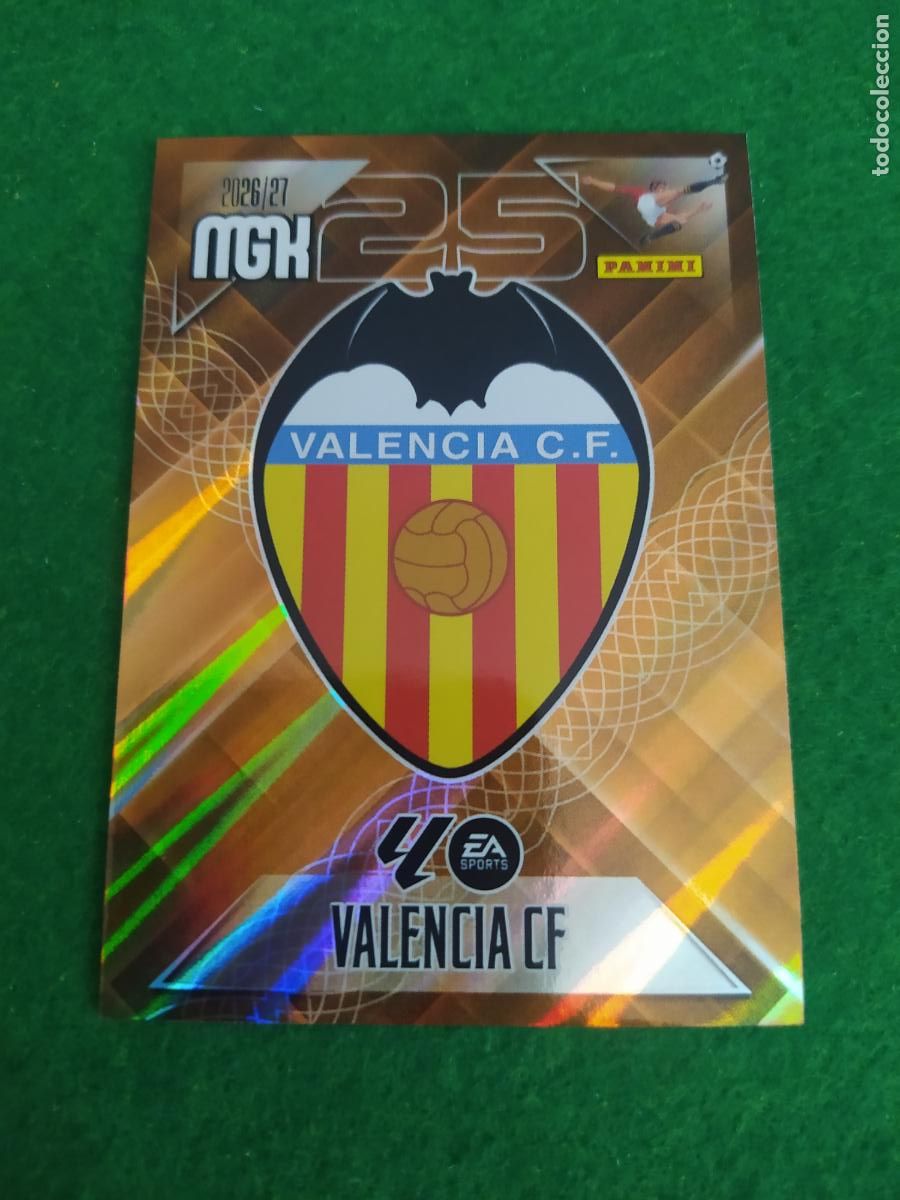 Cromos de f&uacute;tbol: MEGACRACKS 2026 2027 MGK 26 27 NUEVO - VALENCIA N&ordm; 343 ESCUDO