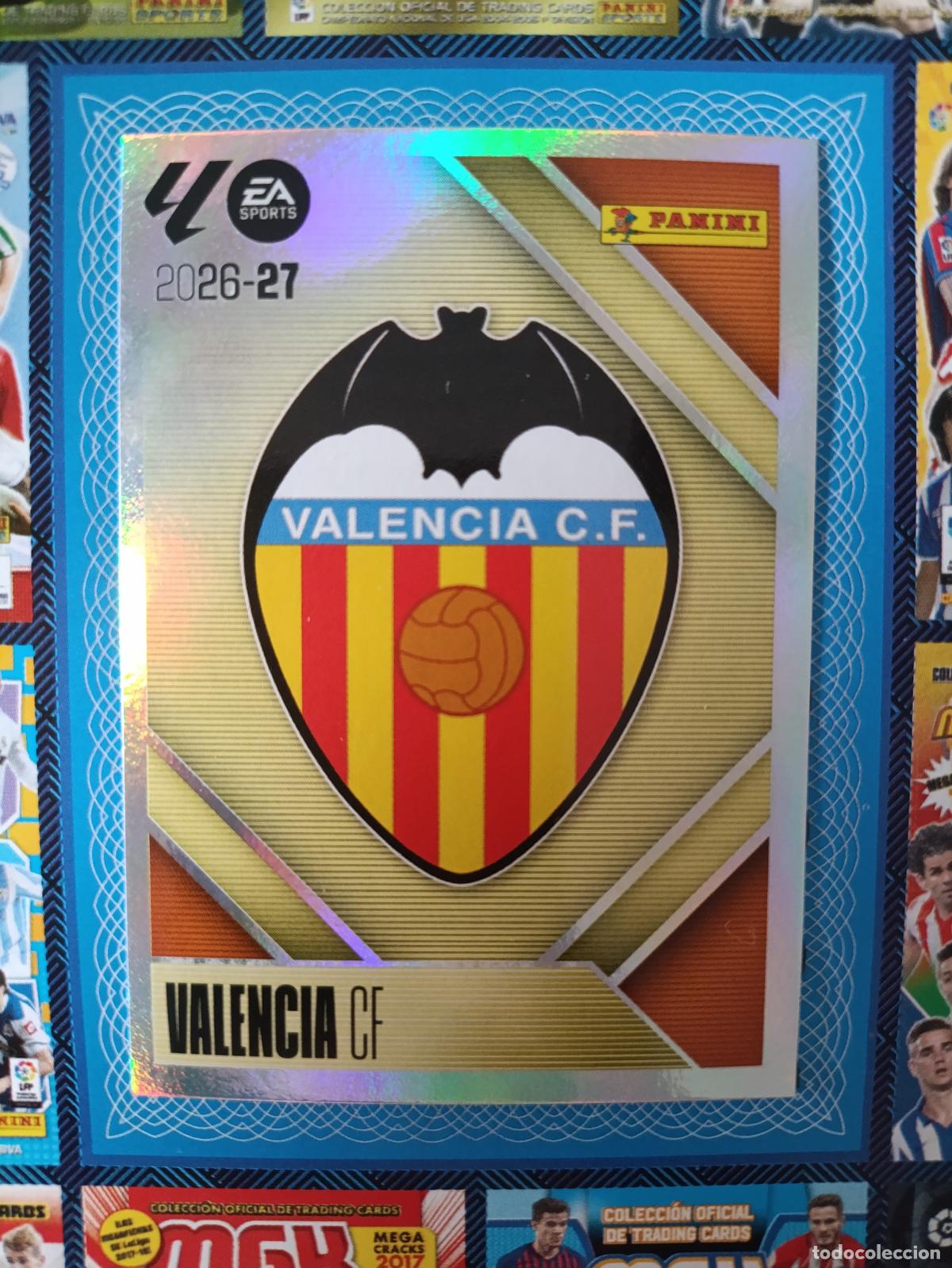 Cromos de f&uacute;tbol: LIGA ESTE 2026 2027 VALECIA CF N&ordm; 1 ESCUDO