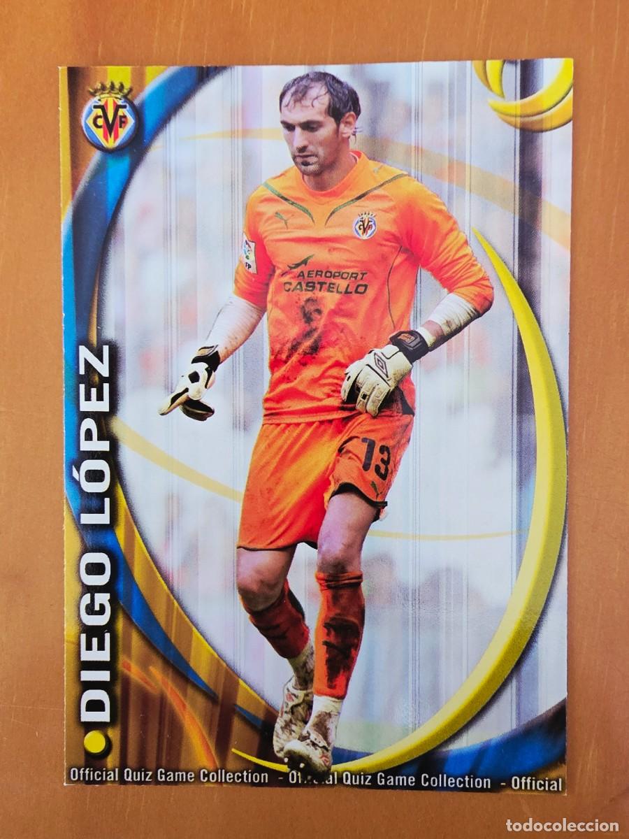 Cromos de Futebol: 166 Diego L&oacute;pez, Villarreal CF, Mundicromo Sport Fichas Quiz de la Liga 2010 2011