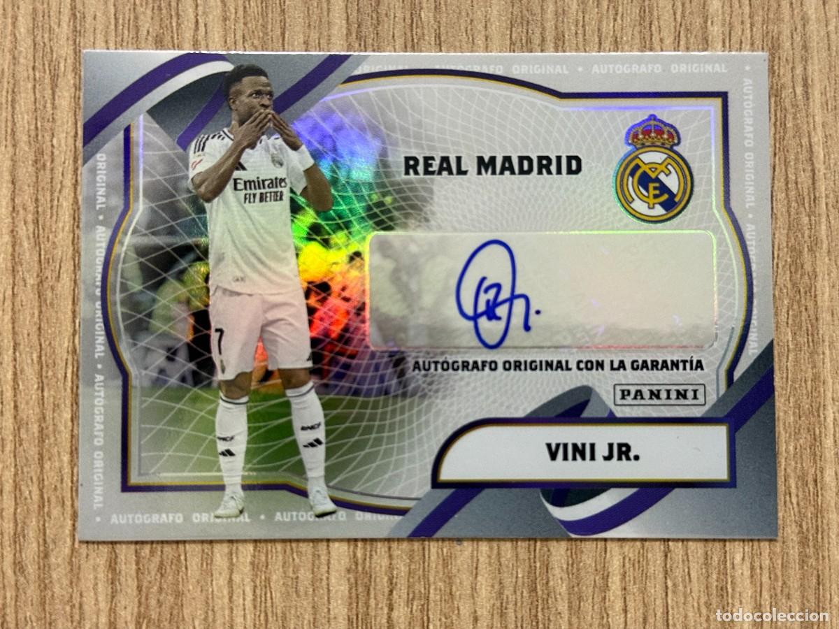 Cromos de Futebol: AUTOGRAFO ORIGINAL VINICIUS JUNIOR (REAL MADRID) NUEVO DE SOBRE LIGA TEMPORADA 2025 25 PANINI CLUB
