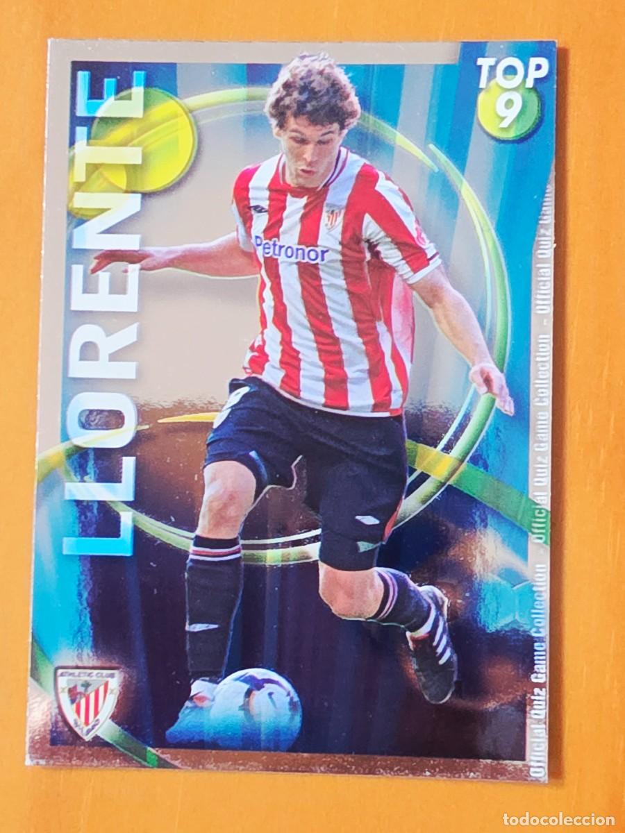 Cromos de Futebol: 625 Fernando Llorente, Athletic Bilbao TOP 9 azul, Mundicromo Sport Fichas Quiz de la Liga 2010 2011