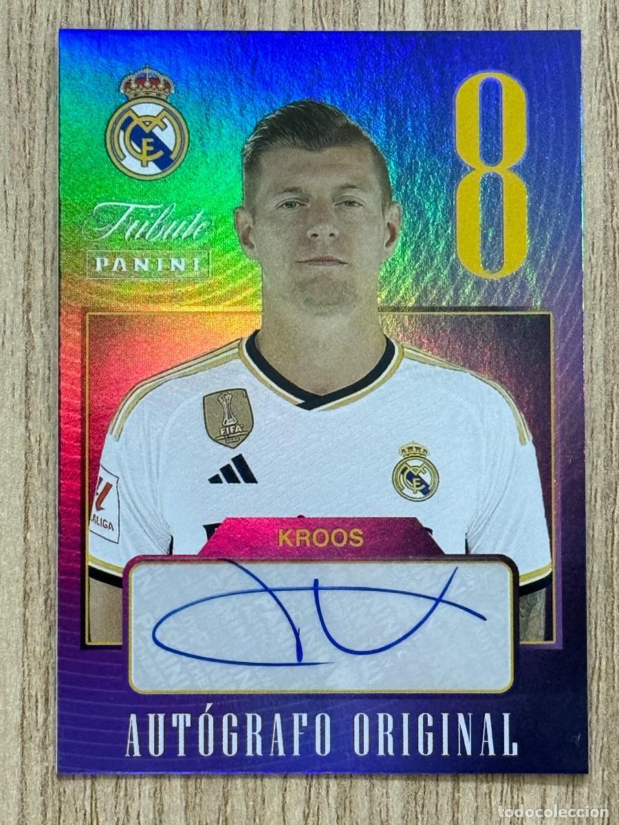 Fu&szlig;ball-Sticker: AUTOGRAFO ORIGINAL KROOS (REAL MADRID) NUEVO DE SOBRE TRIBUTO TEMPORADA 2023 2024 23 24 PANINI