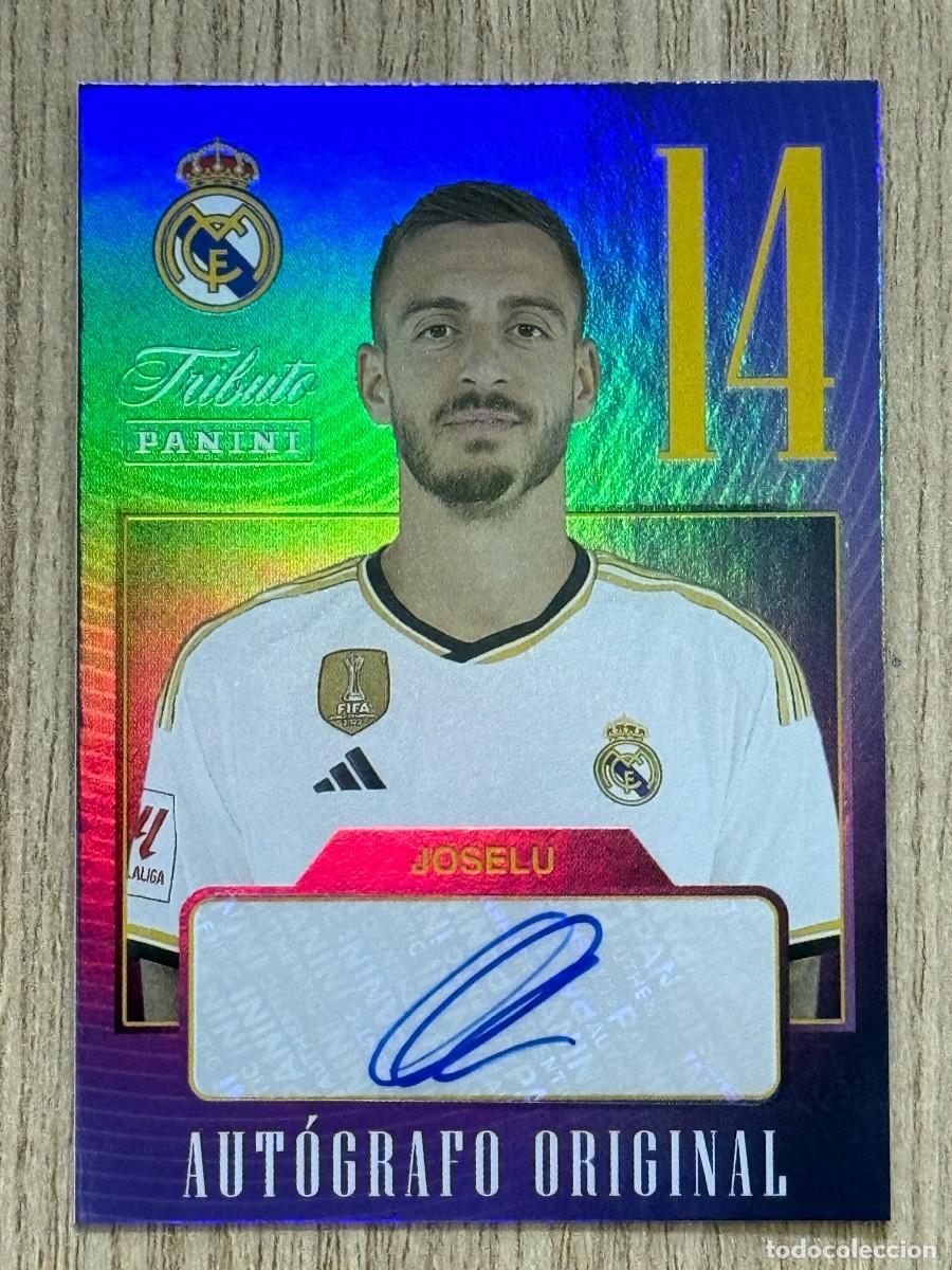 Fu&szlig;ball-Sticker: AUTOGRAFO ORIGINAL JOSELU (REAL MADRID) NUEVO DE SOBRE TRIBUTO TEMPORADA 2023 2024 23 24 PANINI