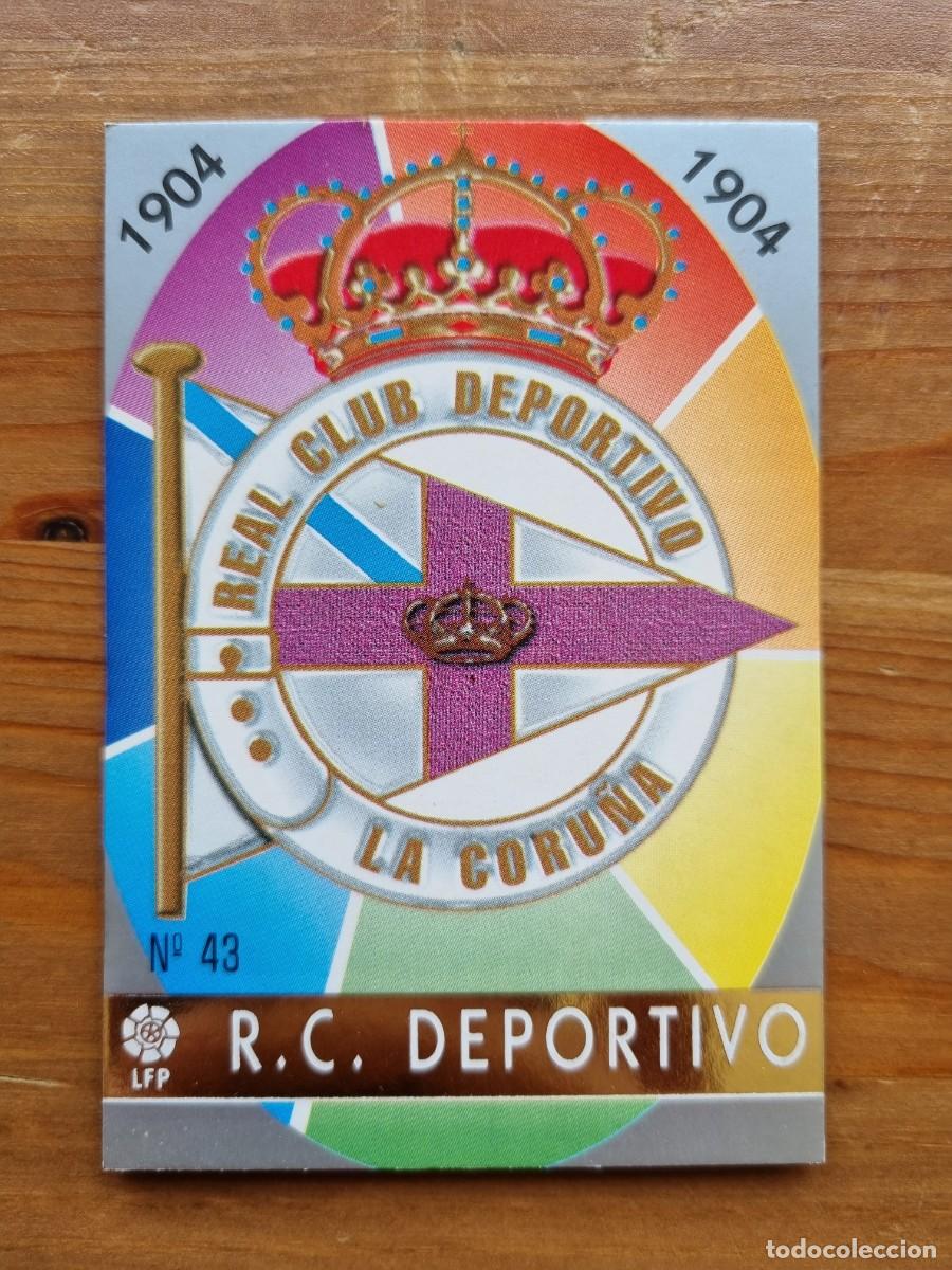 Cromos de f&uacute;tbol: 43 ESCUDO (Deportivo La Coru&ntilde;a). Las Fichas de la Liga 1997 1998 97 98 (Mundicromo)