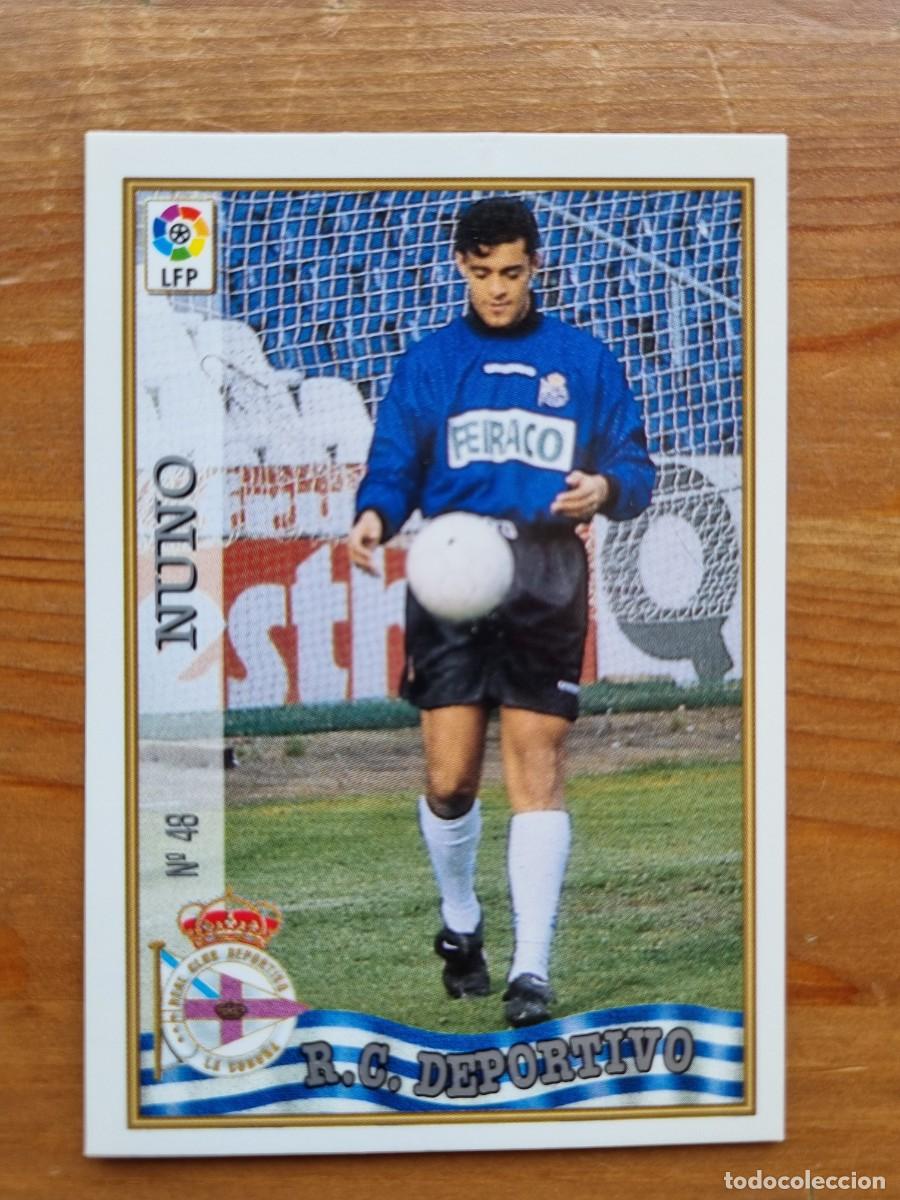 Figurine di Calcio: 48 NUNO (Deportivo La Coru&ntilde;a). Las Fichas de la Liga 1997 1998 97 98 (Mundicromo)