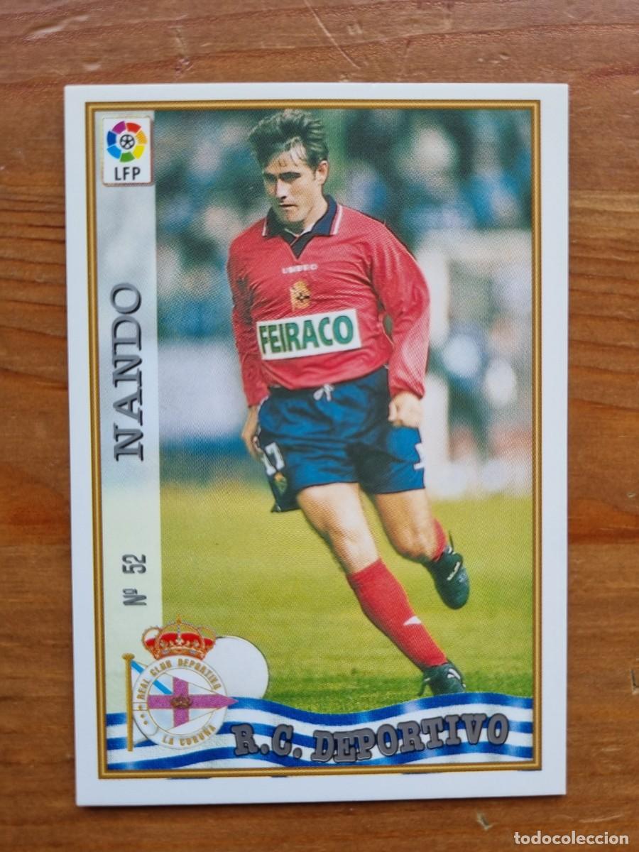 Cromos de f&uacute;tbol: 52 NANDO (Deportivo La Coru&ntilde;a). Las Fichas de la Liga 1997 1998 97 98 (Mundicromo)