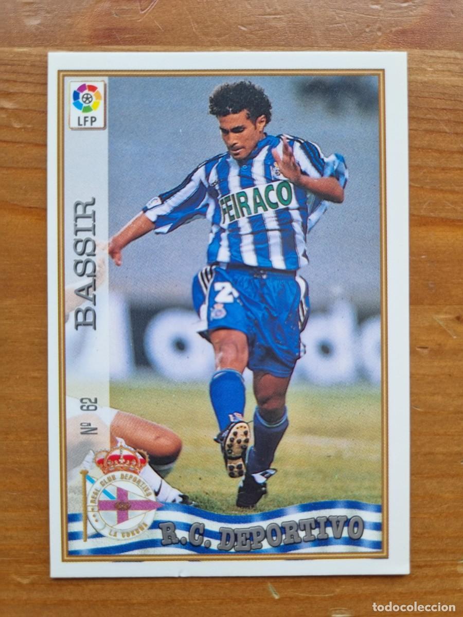 Cromos de f&uacute;tbol: 62 BASSIR (Deportivo La Coru&ntilde;a). Las Fichas de la Liga 1997 1998 97 98 (Mundicromo)