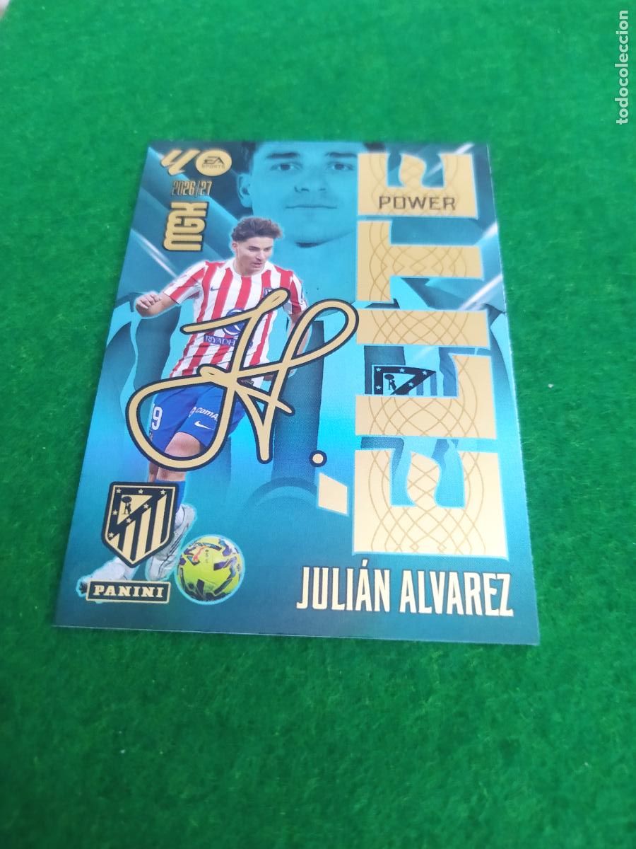 Cromos de f&uacute;tbol: MEGACRACKS 2026 2027 MGK 26 27 NUEVO - ELITE POWER N&ordm; 8P JULIAN ALVAREZ ATLETICO DE MADRID