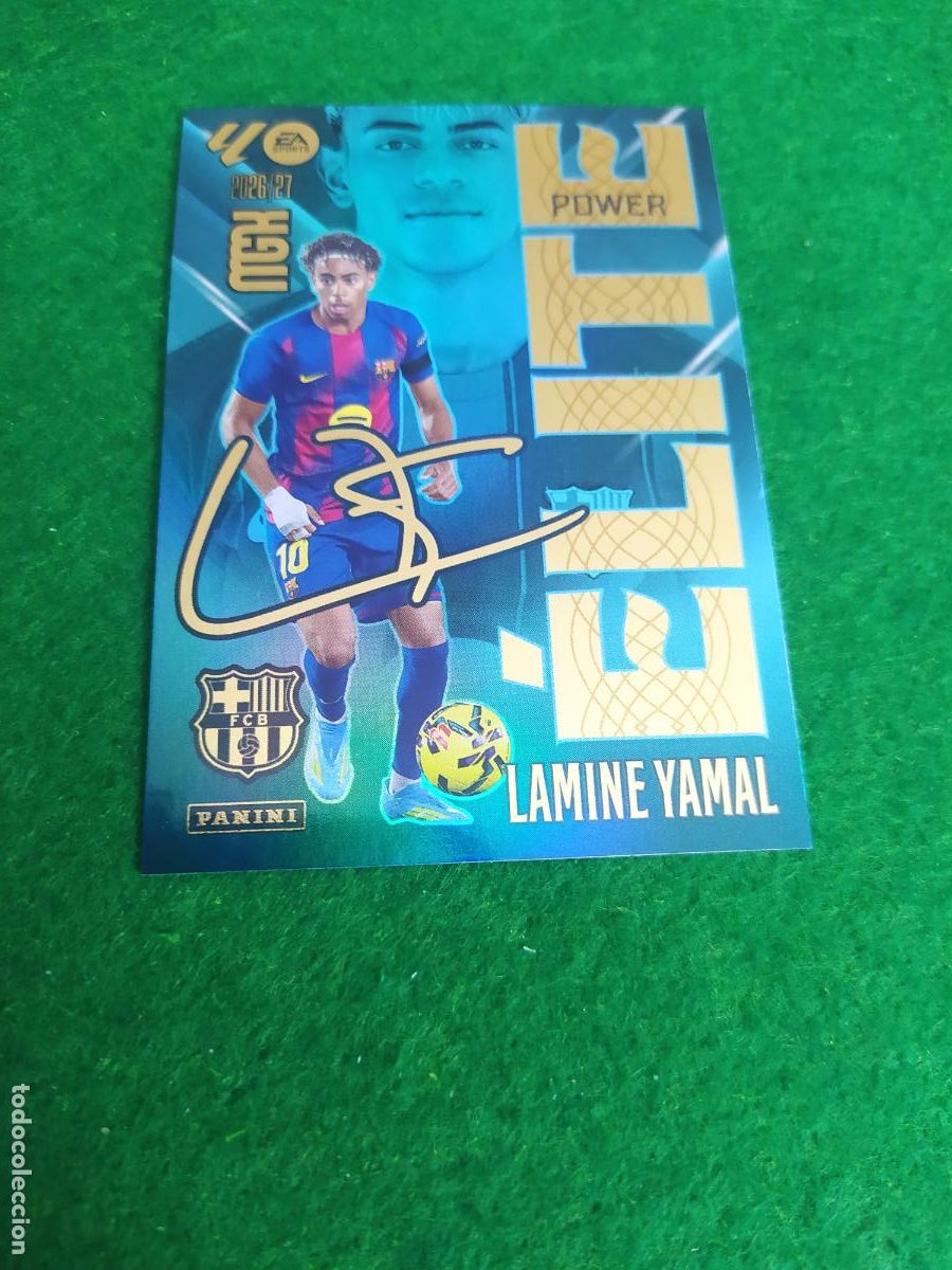 Cromos de f&uacute;tbol: MEGACRACKS 2026 2027 MGK 26 27 NUEVO - ELITE POWER N&ordm; 9P LAMINE YAMAL FC BARCELONA