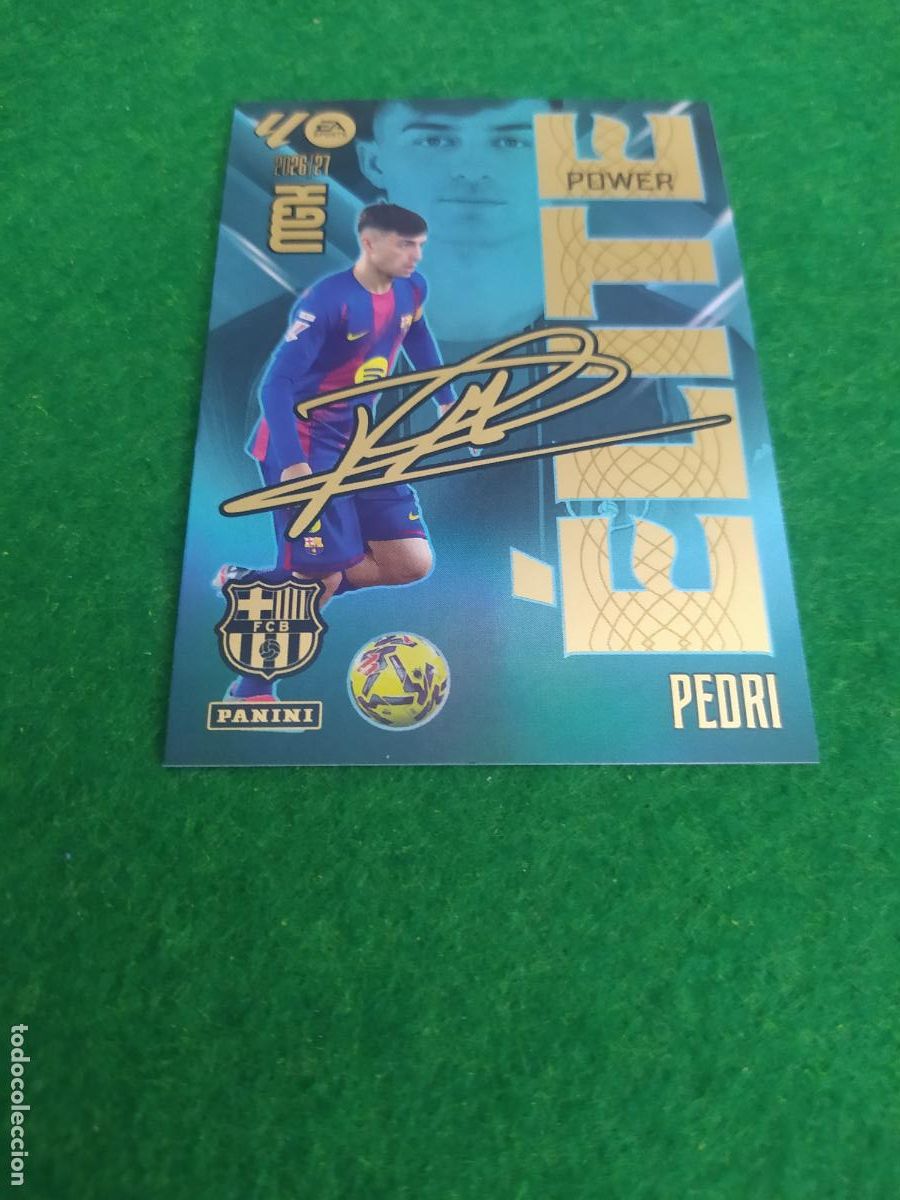 Cromos de f&uacute;tbol: MEGACRACKS 2026 2027 MGK 26 27 NUEVO - ELITE POWER N&ordm; 15P PEDRI FC BARCELONA