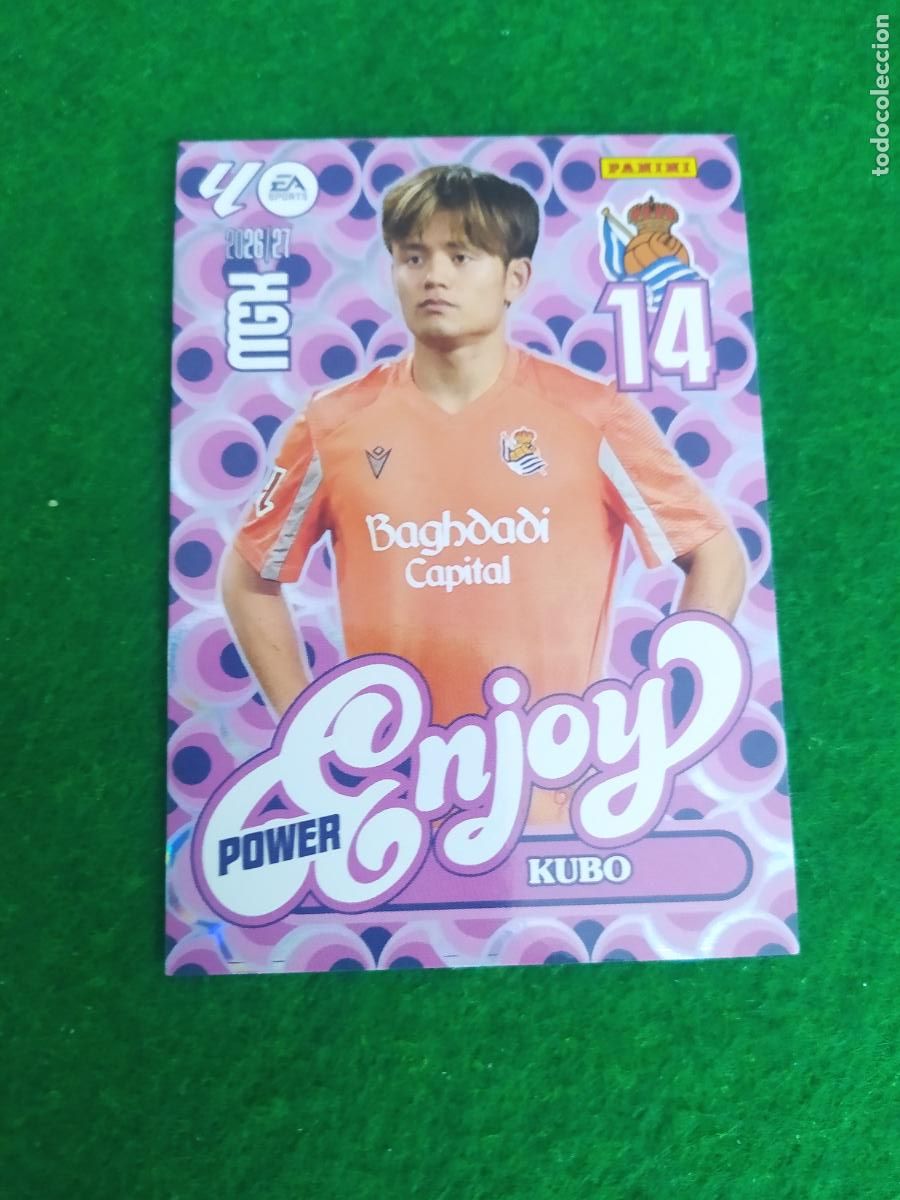 Cromos de f&uacute;tbol: MEGACRACKS 2026 2027 MGK 26 27 NUEVO - ENJOY POWER N&ordm; 384P KUBO REAL SOCIEDAD