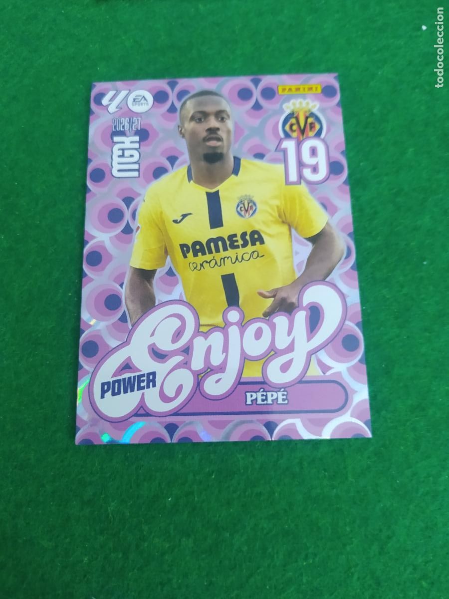 Cromos de f&uacute;tbol: MEGACRACKS 2026 2027 MGK 26 27 NUEVO - ENJOY POWER N&ordm; 386P PEPE VILLARREAL
