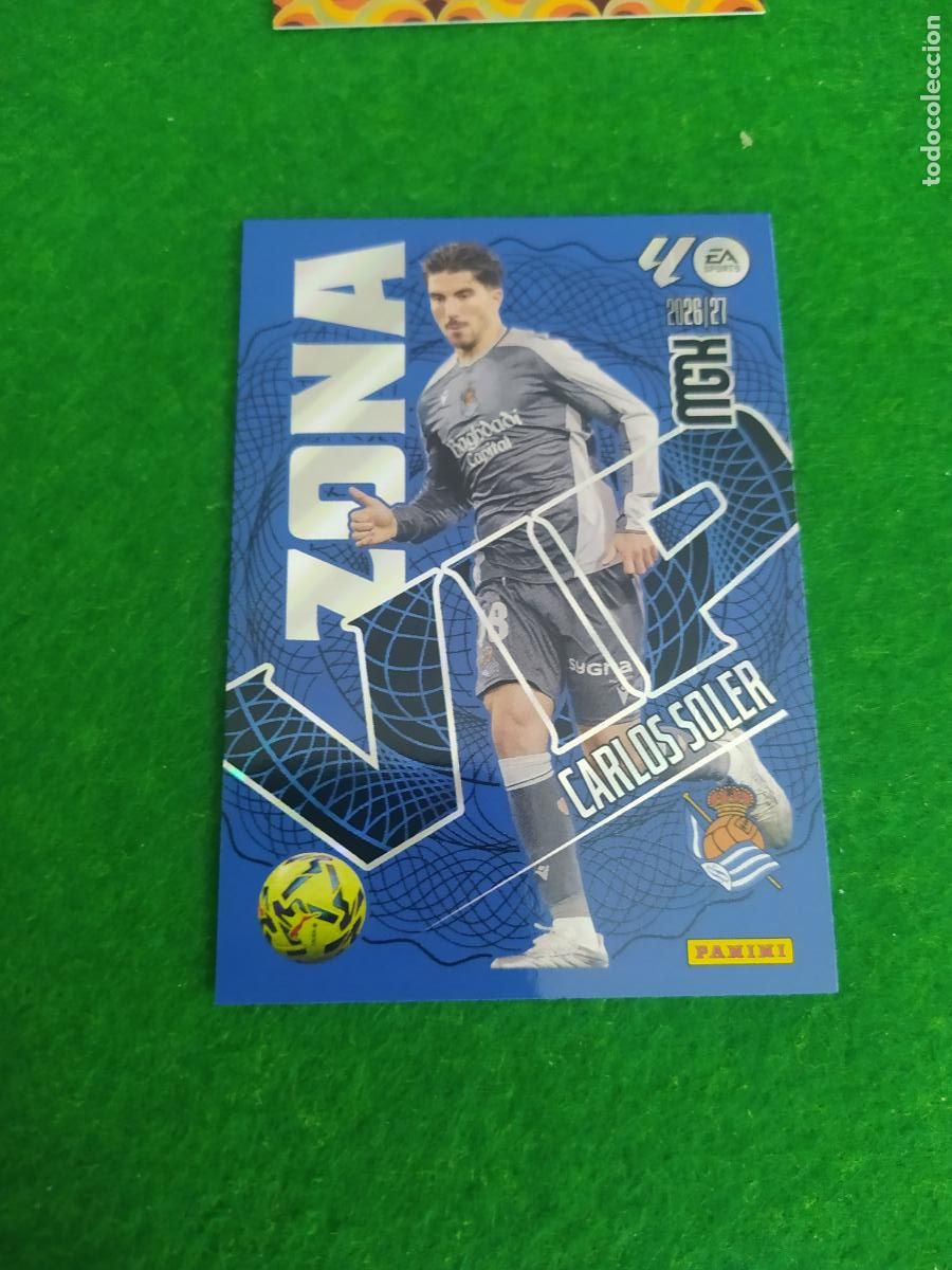 Cromos de f&uacute;tbol: MEGACRACKS 2026 2027 MGK 26 27 NUEVO - ZONA VIP N&ordm; 390 CARLOS SOLER REAL SOCIEDAD