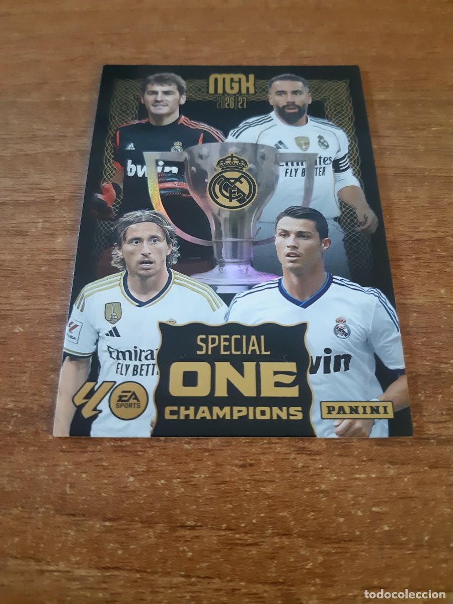 Cromos de f&uacute;tbol: REAL MADRID SPECIAL ONE CHAMPIONS MGK 26 27 PANINI 2026 2027 25 ANIVERSARIO MEGACRACKS. NUEVA