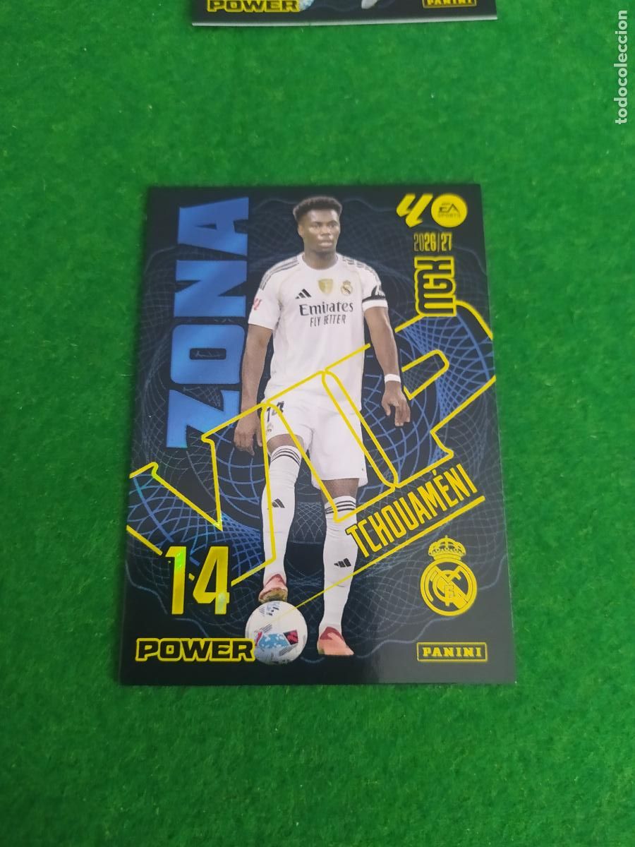 Cromos de f&uacute;tbol: MEGACRACKS 2026 2027 MGK 26 27 NUEVO - ZONA VIP POWER N&ordm; 405P TCHOUAMENI REAL MADRID