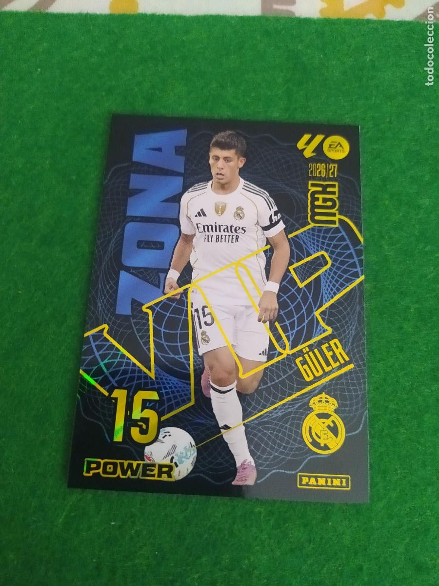 Cromos de f&uacute;tbol: MEGACRACKS 2026 2027 MGK 26 27 NUEVO - ZONA VIP POWER N&ordm; 396P GULER REAL MADRID