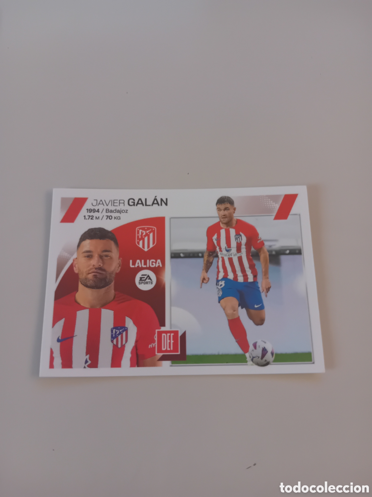 Fu&szlig;ball-Sticker: GAL&Aacute;N FICHAJE 16 ATL&Eacute;TICO DE MADRID 23 24 2023 2024 ESTE PANINI NUEVO