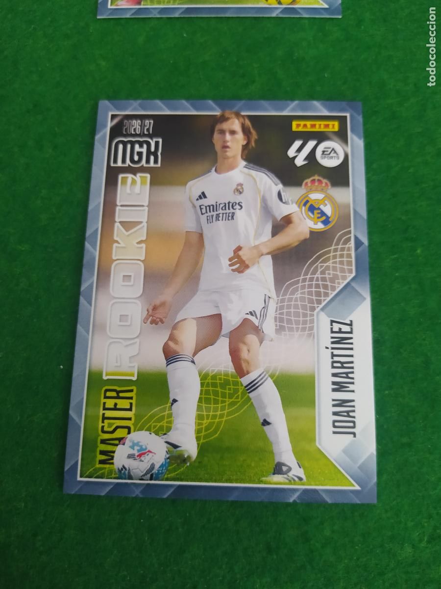 Cromos de f&uacute;tbol: MEGACRACKS 2026 2027 MGK 26 27 NUEVO - MASTER ROOKIE N&ordm; 413 JOAN MARTINEZ REAL MADRID