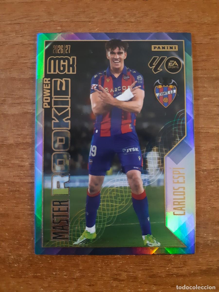 Cromos de f&uacute;tbol: CARLOS ESP&Iacute; LEVANTE MASTER ROOKIE POWER MGK 26 27 PANINI 2026 2027 25 ANIVERSARIO MEGACRACKS. NUEVA