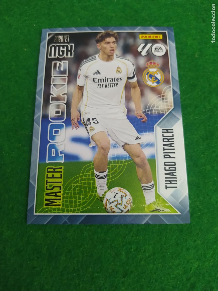 Cromos de f&uacute;tbol: MEGACRACKS 2026 2027 MGK 26 27 NUEVO - MASTER ROOKIE N&ordm; 419 THIAGO PITARCH REAL MADRID