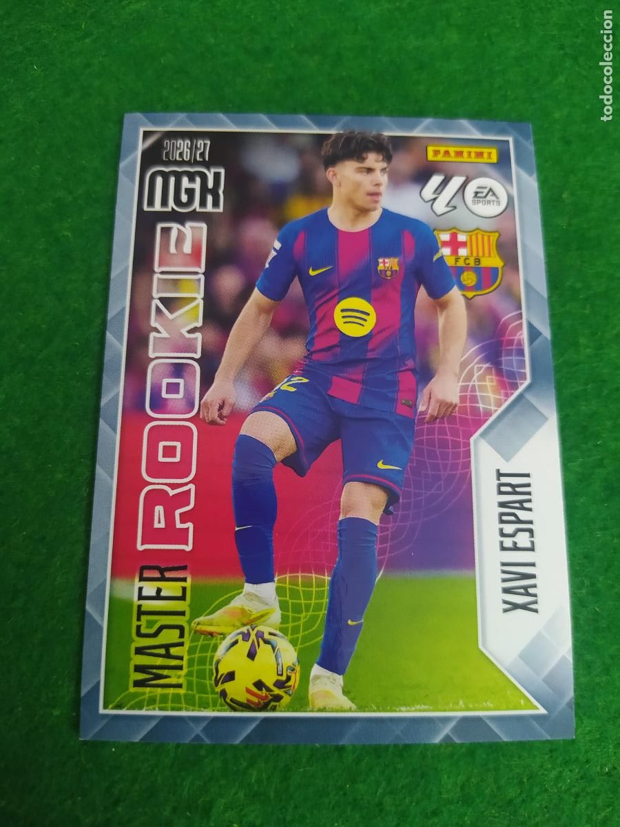 Cromos de f&uacute;tbol: MEGACRACKS 2026 2027 MGK 26 27 NUEVO - MASTER ROOKIE N&ordm; 422 XAVI ESPART FC BARCELONA