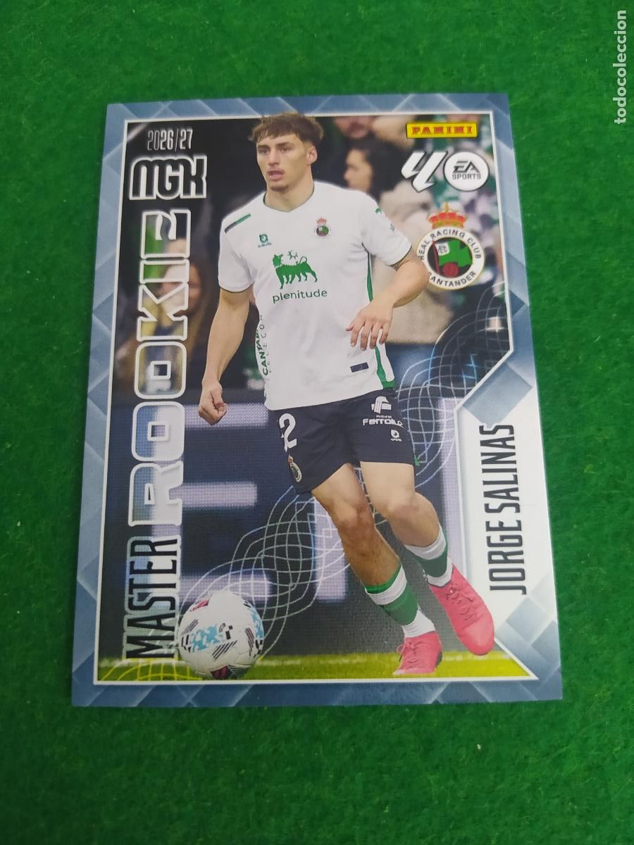 Cromos de f&uacute;tbol: MEGACRACKS 2026 2027 MGK 26 27 NUEVO - MASTER ROOKIE N&ordm; 414 JORGE SALINAS RACING DE SANTANDER