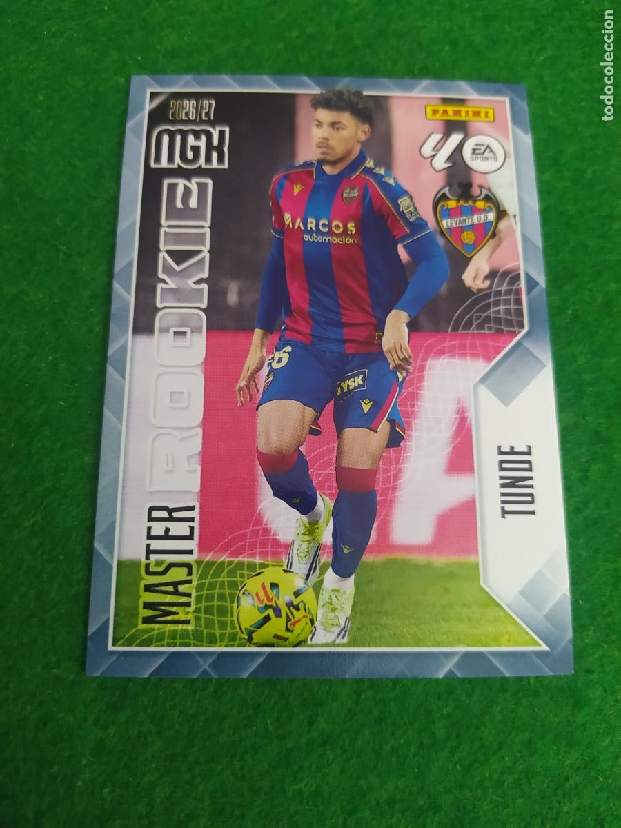Cromos de f&uacute;tbol: MEGACRACKS 2026 2027 MGK 26 27 NUEVO - MASTER ROOKIE N&ordm; 421 TUNDE LEVANTE