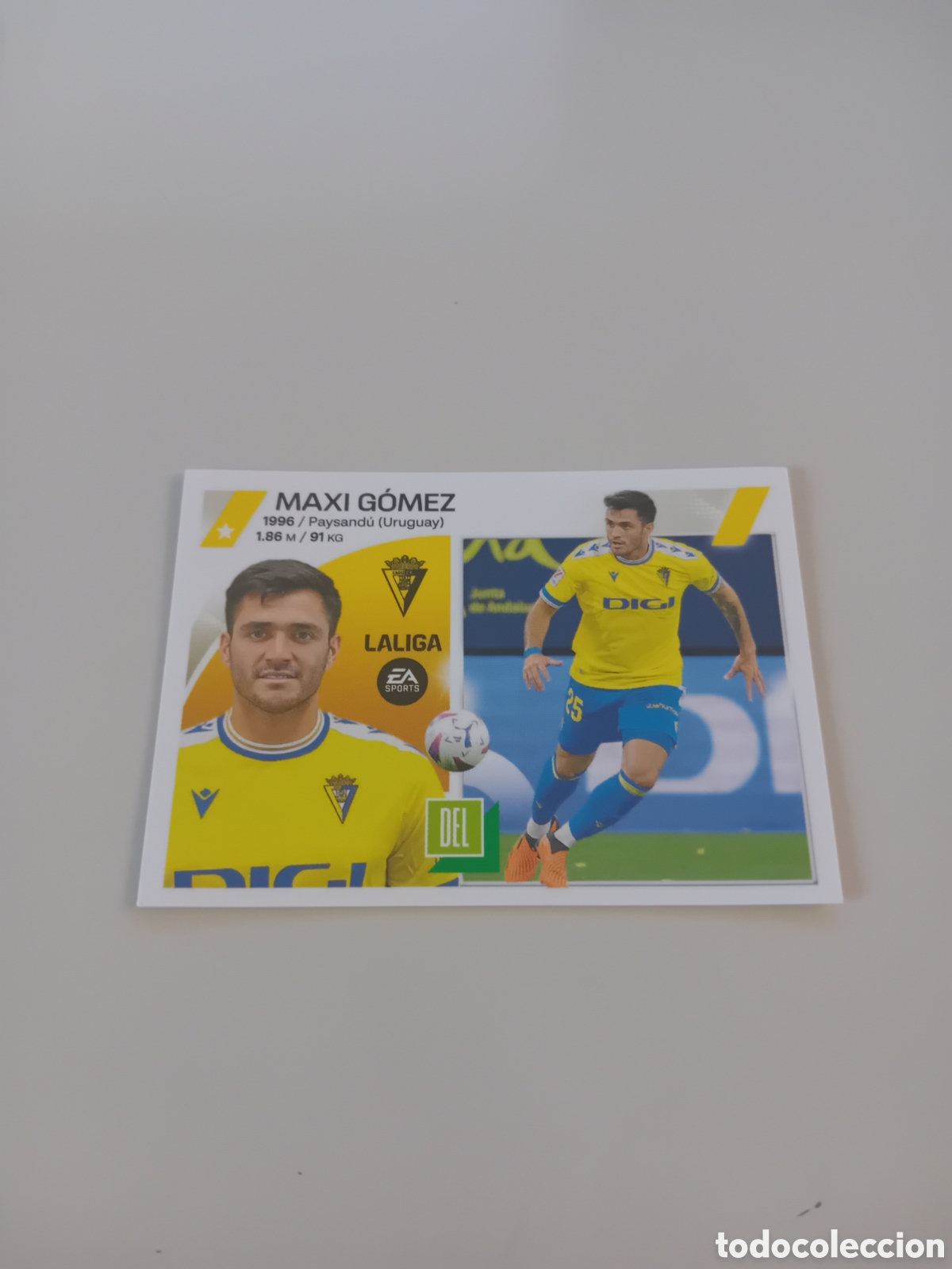 Cromos de f&uacute;tbol: MAXI GOMEZ FICHAJE 45 C&Aacute;DIZ 23 24 2023 2024 ESTE PANINI NUEVO