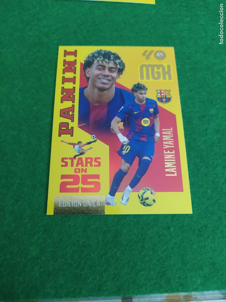 Cromos de f&uacute;tbol: MEGACRACKS 2026 2027 MGK 26 27 NUEVO - STARS ON 25 EDICION UNICA N&ordm;449 LAMINE YAMAL FC BARCELONA