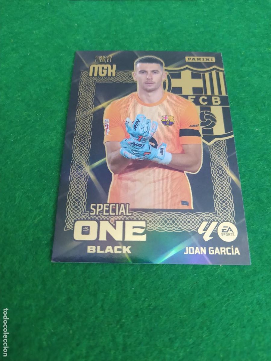 Cromos de f&uacute;tbol: MEGACRACKS 2026 2027 MGK 26 27 NUEVO - SPECIAL ONE BLACK JOAN GARCIA FC BARCELONA