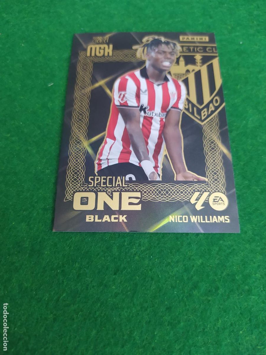 Cromos de f&uacute;tbol: MEGACRACKS 2026 2027 MGK 26 27 NUEVO - SPECIAL ONE BLACK NICO WILLIAMS ATHLETIC CLUB DE BILBAO