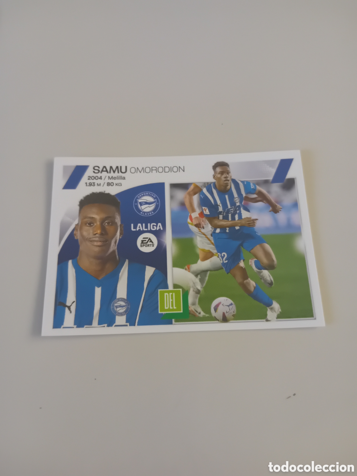 Cromos de f&uacute;tbol: SAMU OMORODION FICHAJE 48 ALAVES 23 24 2023 2024 ESTE PANINI NUEVO