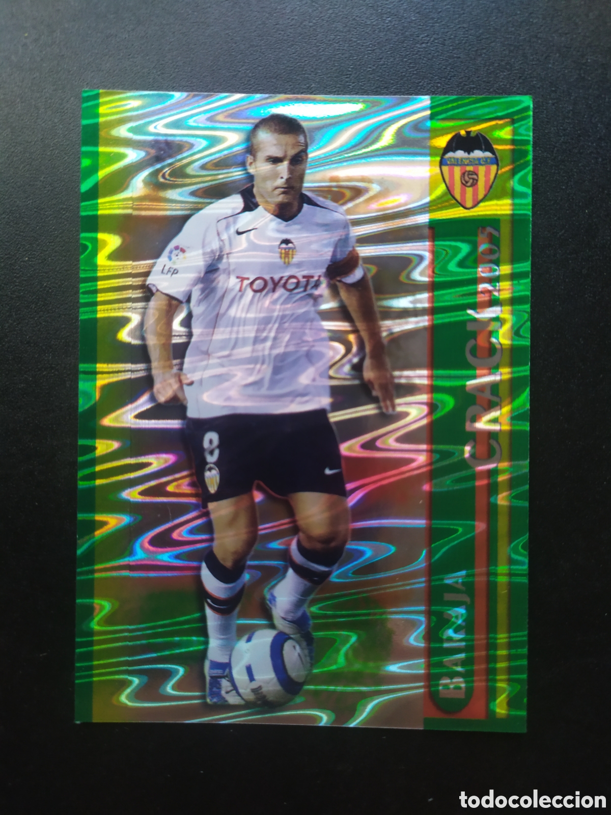 Football Stickers: Mundicromo fichas Liga 2005 2006 05 06 Baraja brillo rayas n&deg; 187 Valencia