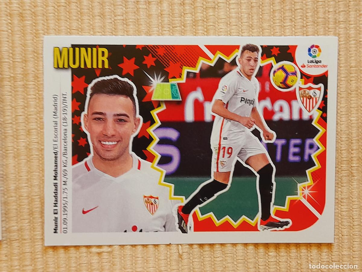 Cromos de Futebol: CROMO 33 MUNIR (MERCADO INVIERNO) SEVILLA FC LIGA 18-19 (2018 2019) ALBUM ESTE