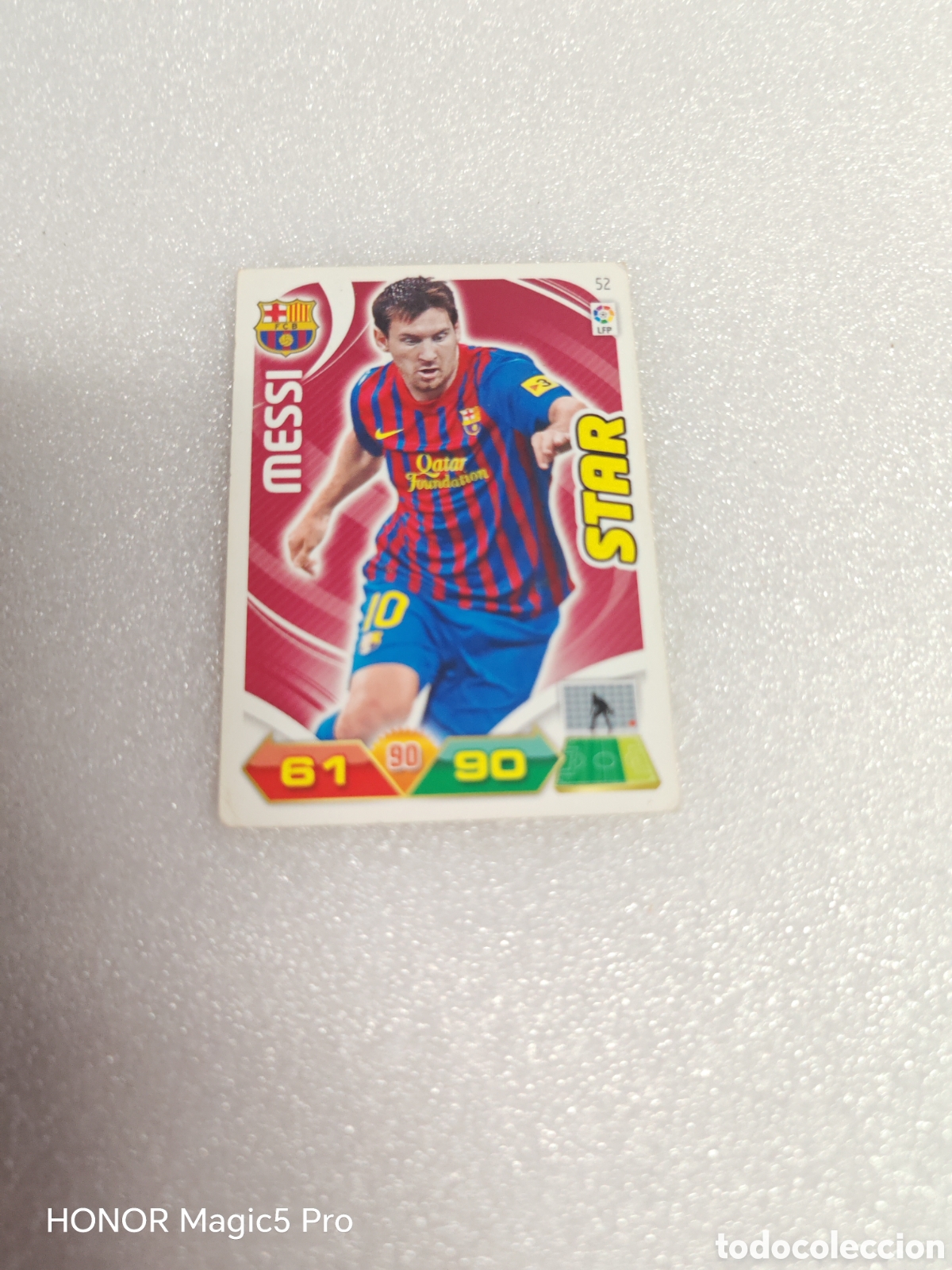 Cromos de f&uacute;tbol: VROMO CARTA ADRENALYN XL 2011-2012 PANINI LEO MESSI, BARCLONA N&oacute; 52
