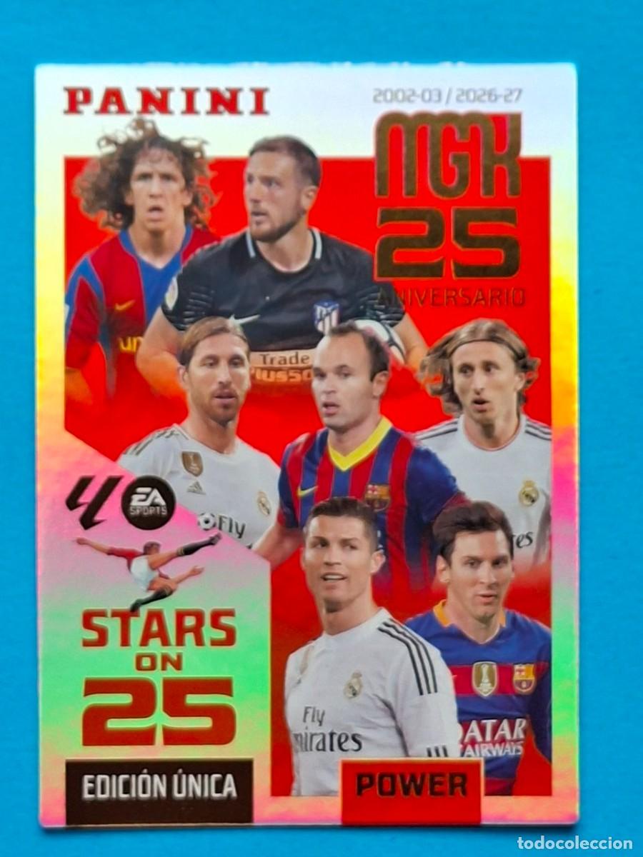 Cromos de f&uacute;tbol: STARS ON 25 Power PUYOL OBLAK RAMOS INIESTA MODRIC CRISTIANO MESSI - Panini MGK LaLiga 2026-27