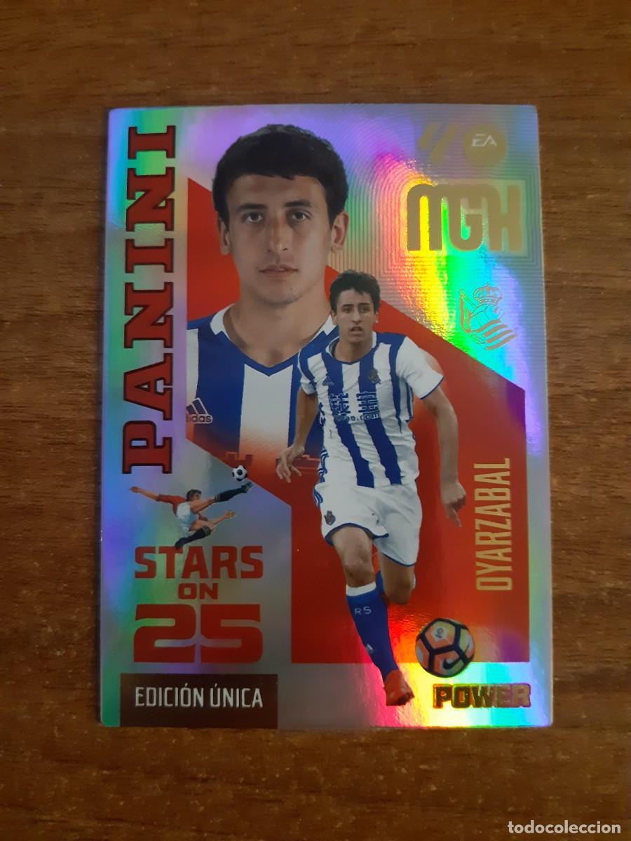 Cromos de f&uacute;tbol: 448P OYARZABAL REAL SOCIEDAD STARS ON POWER MGK 26 27 PANINI 2026 2027 25 ANIVERSARIO MEGACRACKS