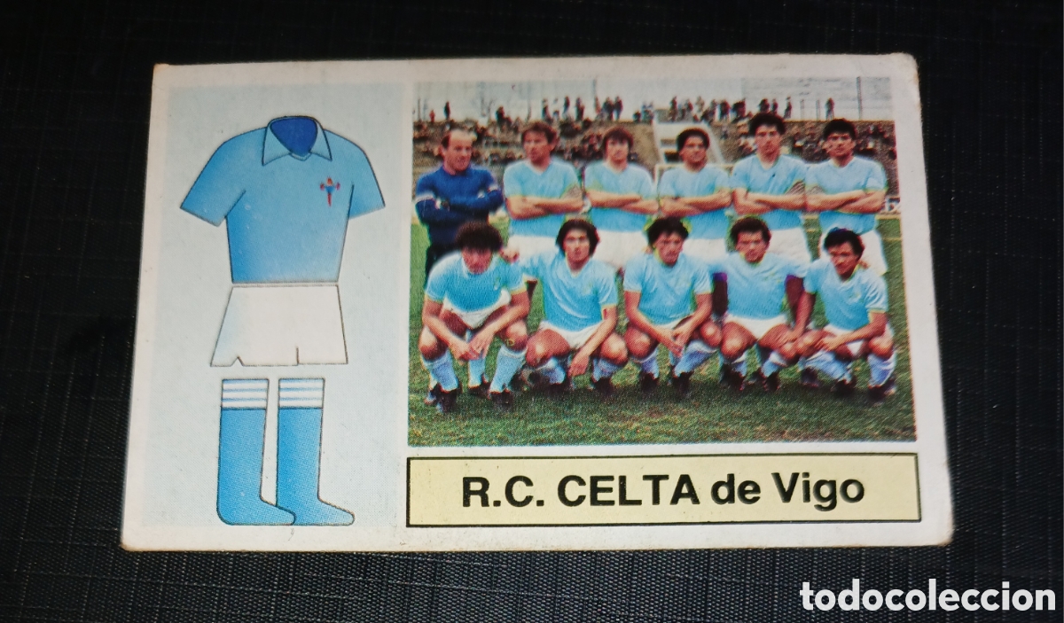 Cromos de Futebol: Cromo Alineaciones R.C. Celta de Vigo Ed. Este Liga 1982 1983 82-83 Sin pegar, nunca pegado